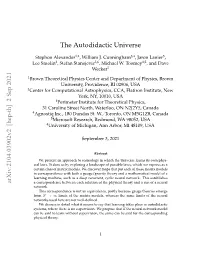 The Autodidactic Universe Arxiv:2104.03902V1 [Hep-Th]