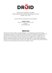 Abstract the Sharing of Internet Memes Is Increasingly Popular Form of Expressing Opinions and Complex Sentiments in an Easily Understood Image