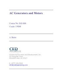 AC Generators and Motors