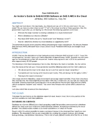 An Insider's Guide to SAS/ACCESS Software on SAS 9.4 M5 in the Cloud