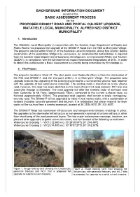Background Information Document Basic Assessment