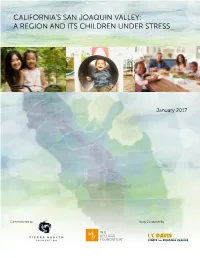 California's San Joaquin Valley: a Region and Its Children Under Stress