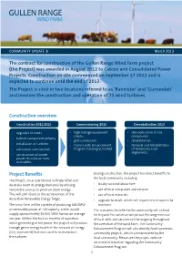 Cullen Range Wind Farm Update 3