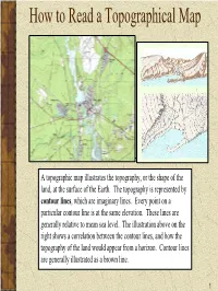 How to Read a Topographical Map