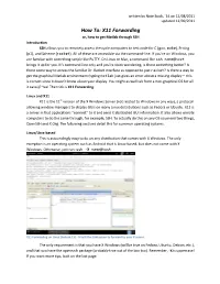 How To: X11 Forwarding