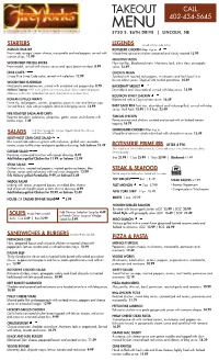 Takeout Menu