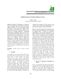 Timeline Events in Christian Mission in Africa