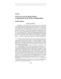 Antitrust and the Robo-Seller: Competition in the Time of Algorithms