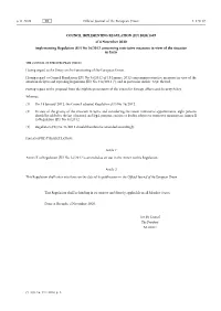 Council Implementing Regulation (EU) 2020/1649