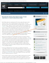 FCC Encyclopedia / Why AM Radio Stations Must Reduce Power, Change Operations, Or Cease