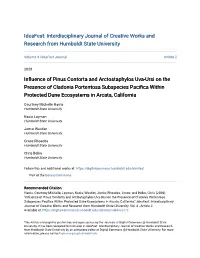 Influence of Pinus Contorta and Arctostaphylos Uva-Ursi on The