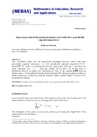 Sum of Generalized Alternating Harmonic Series with Three Periodically Repeated Numerators