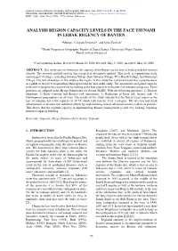 Analysis Region Capacity Levels in the Face Tsunami in Lebak Regency of Banten