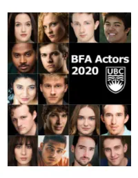 BFA Showcase Booklet 2020
