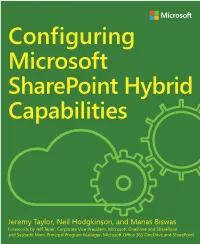 Configuring Microsoft Sharepoint Hybrid Capabilities