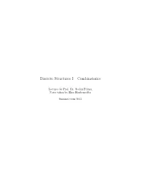 Discrete Structures I – Combinatorics