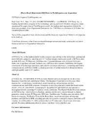 Harris Beach Represented Ziff Davis in Techbargains.Com Acquisition Ziff Davis Acquires Techbargains.Com New York. N.Y., Nov. 19