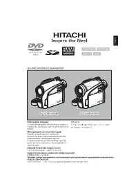 Manual DZ-GX5100SW/DZ-GX5060SW URL DVDCAM Pcsoftwaresupportcentre Эксплуатации