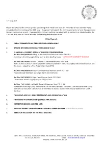 Virtual Agenda’ Containing What Would Have Been the Remainder of Non-Statutory Items Included Within the Meeting of the 20Th May