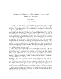 Volumes of Arithmetic Locally Symmetric Spaces and Tamagawa Numbers