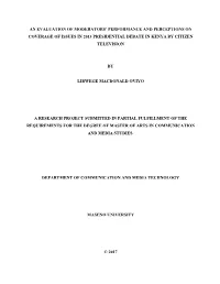 An Evaluation of Moderators' Performance And