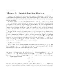 Chapter 6 Implicit Function Theorem