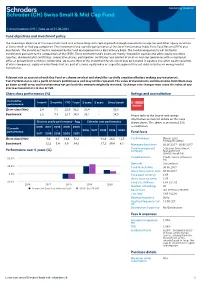 Fund Objectives and Investment Policy Share Class Performance