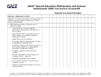 GACE Special Education Mathematics and Science Assessment (088) Curriculum Crosswalk Page 2 of 25 Required Coursework Numbers