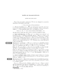 Notes on Grassmannians