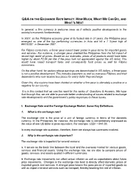 Q&A on the Exchange Rate Impact