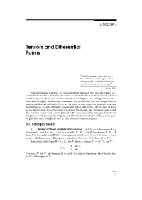 Tensors and Differential Forms