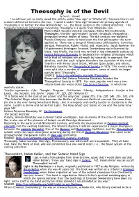 Theosophy Is of the Devil by David J