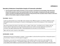 APPENDIX B Secondary Admissions Consultation Sample of Comments Submitted 1