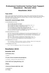 Mercator 2010 Resultaten 2010