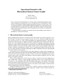 Operational Semantics with Hierarchical Abstract Syntax Graphs*
