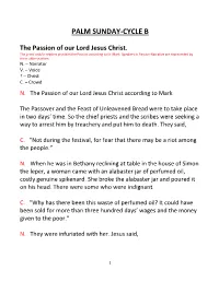 Palm Sunday-Cycle B