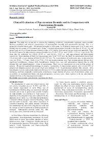 Clinical Evaluation of Pipecuronium Bromide and Its Comparison With