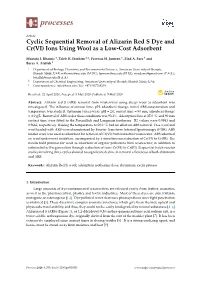 Cyclic Sequential Removal of Alizarin Red S Dye and Cr(VI) Ions Using Wool As a Low-Cost Adsorbent
