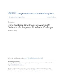 High-Resolution Time-Frequency Analysis of Neurovascular Responses to Ischemic Challenges Frederick Romberg