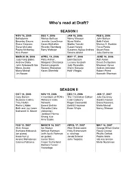 Who's Read at Draft?