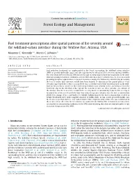 Fuel Treatment Prescriptions Alter Spatial Patterns of Fire Severity