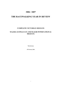FULL AUST WALK RESULTS 2006-2007.Pdf