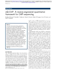 Siq-Chip: a Reverse-Engineered Quantitative Framework for Chip-Sequencing