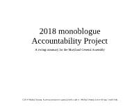 2018 Monoblogue Accountability Project