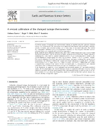 A Revised Calibration of the Clumped Isotope Thermometer ∗ Shikma Zaarur , Hagit P