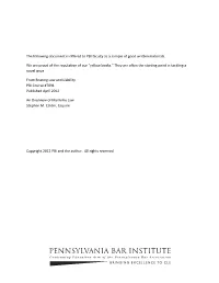 An Overview of Maritime Law Stephen M