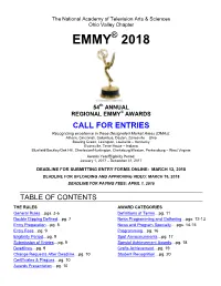 Call for Entries 2017