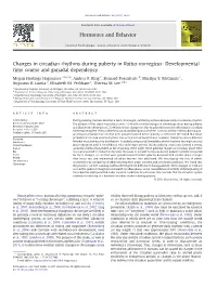Changes in Circadian Rhythms During Puberty in Rattus Norvegicus: Developmental Time Course and Gonadal Dependency