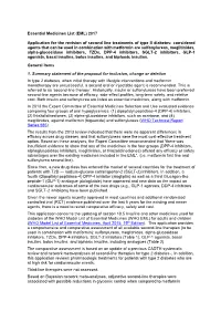 Essential Medicines List (EML) 2017 Application for the Revision Of