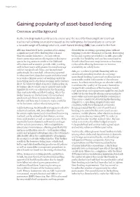Gaining Popularity of Asset-Based Lending Overview and Background